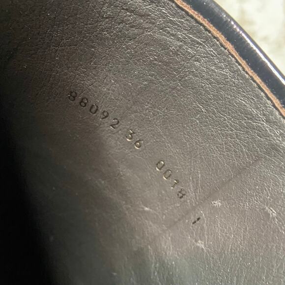 Giuseppe Zanotti Knee High Patent Leather Stiletto Boots with Contrast Stitching - Picture 8 of 10